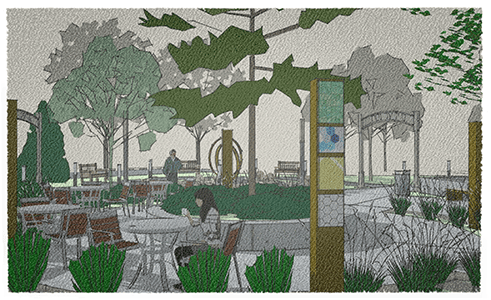 Healing Garden at Aurora Medical Center - Bay Area
